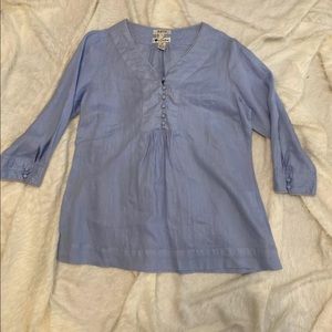 Malvin Germany Linen Top Tunic Medium light blue.